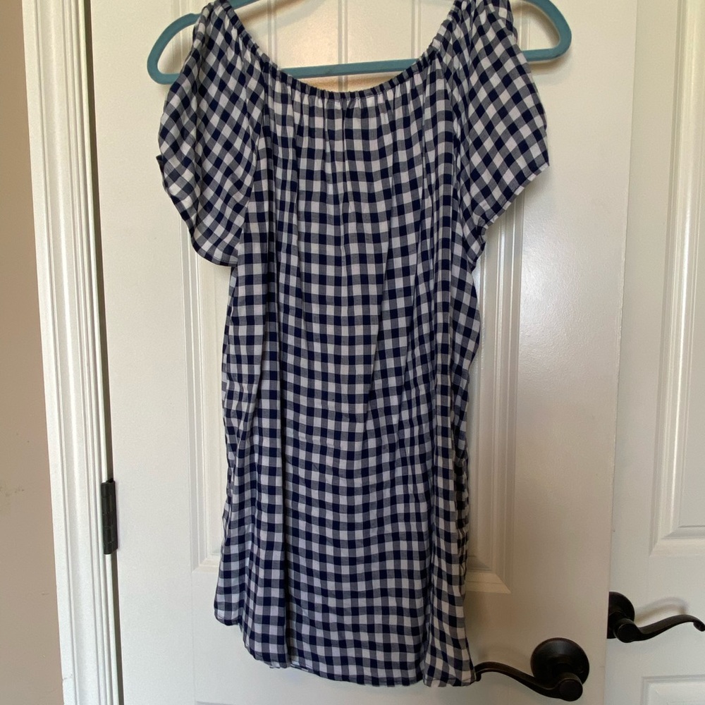 Navy Gingham Blouse - Picture 4 of 5